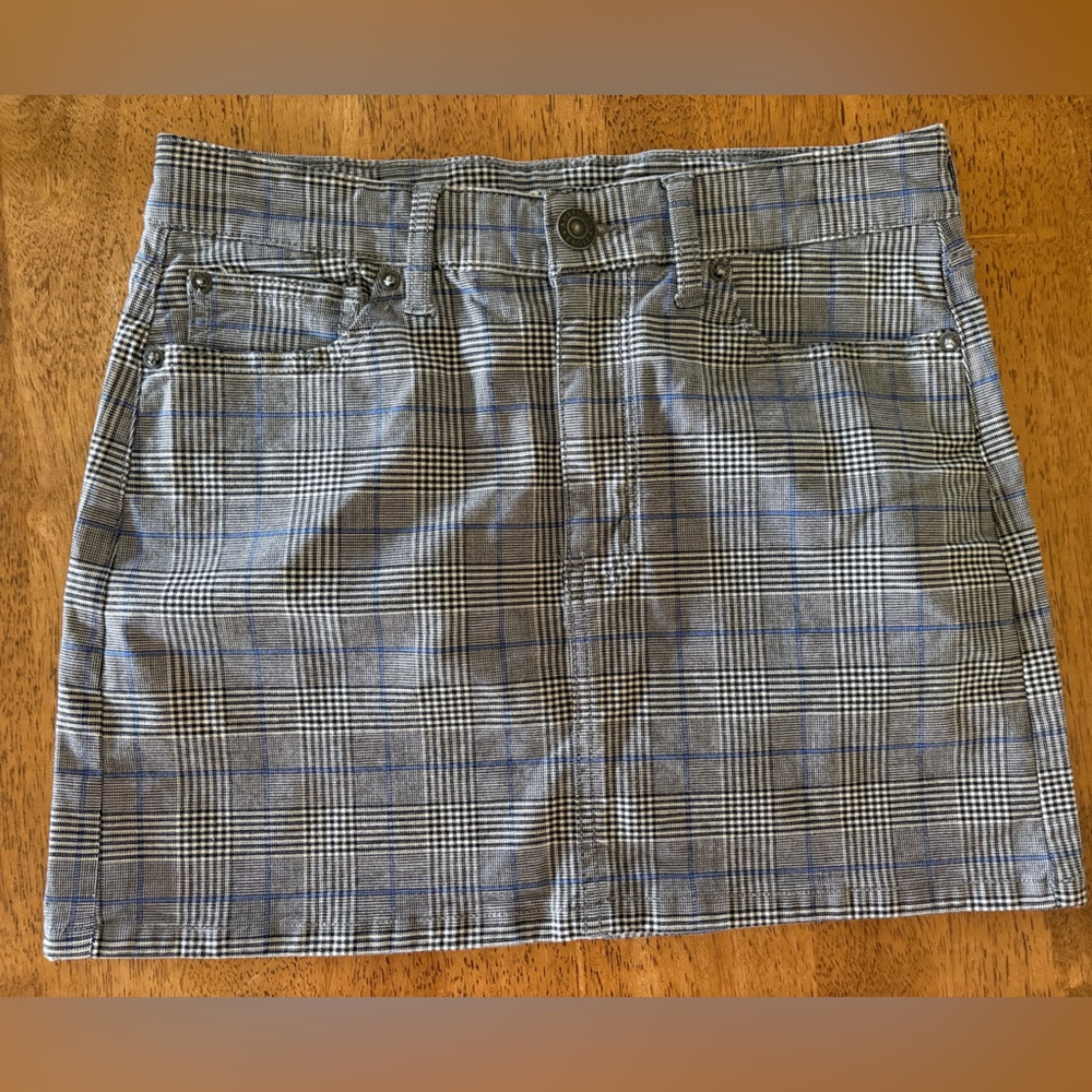 American Eagle Outfitters Gray Plaid Skirt